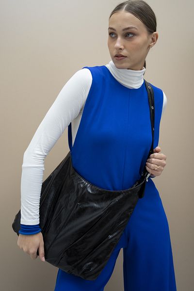 LuviShoes BYN2246 Geantă neagră de umăr pentru femei
