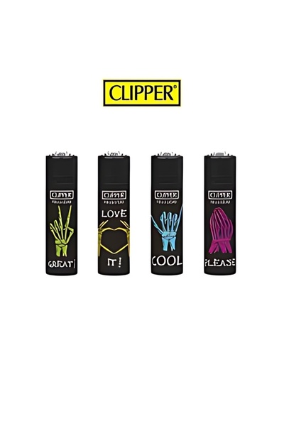 Clipper Cli̇pper Desenli̇ Taşli Çakmak 4 Adet