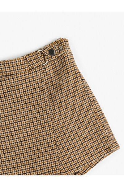 Koton Toka Detaylı Pileli Kruvaze Şort Etek