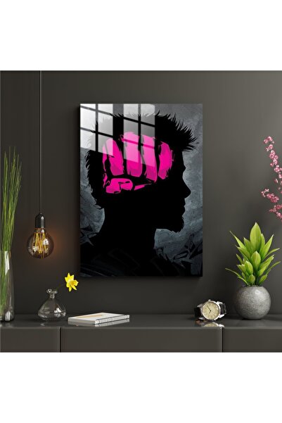 Özcan Reklam FİGHT CLUB TYLER DURDEN SİLÜET METAL POSTERİ