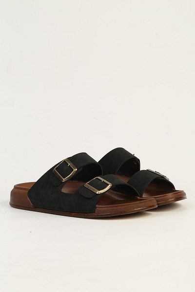Pierre Cardin Men's Black Slippers Pc-7411