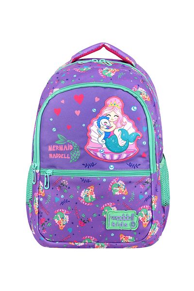 Royal Glow Rucsac și geantă de prânz pentru școală primară cu model de broderie din piele de sirenă