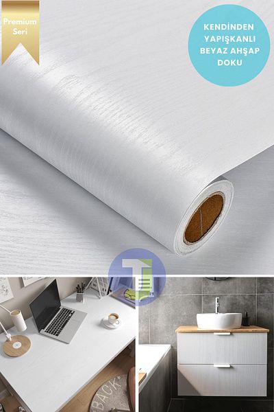 Technojet Autoadeziv aspect lemn bucătărie baie blat perete dulap masă furnir 60X300cm