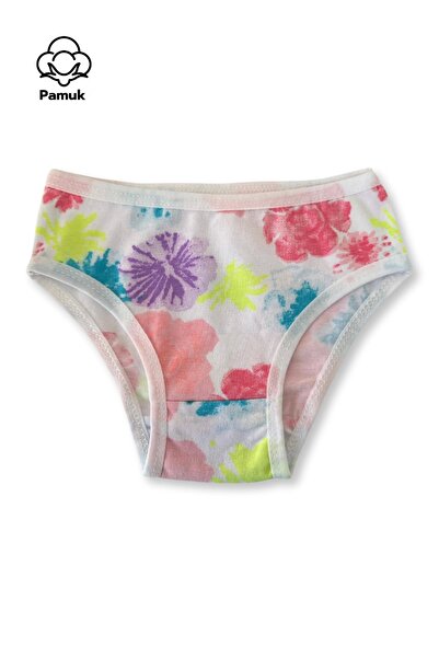 MK Mukko Kids Kız Çocuk Pamuklu 6’lı Külot Seti Renkli Ve Desenli Tasarım