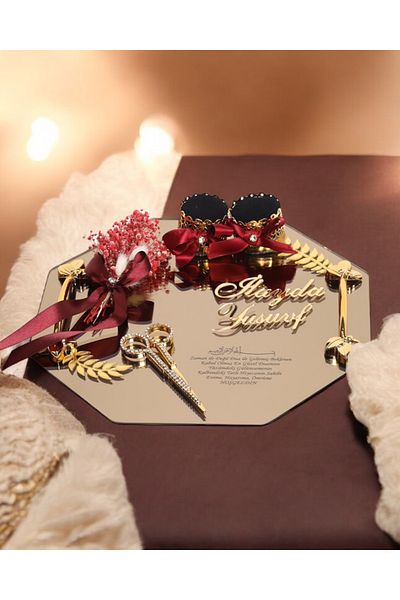 CyzHome Affinity Gold Promise Engagement Ring Tray