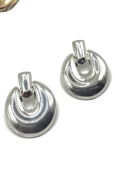 DEMOKAN Women's Earrings Special Series Rectangular Dangle Chubby Crescent Non Tarnish Earrings