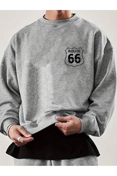 Lider Leather سويت شيرت مطبوع برقبة دائرية - أنيق ومريح للاستخدام اليومي