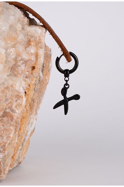 Piercing Market Steel & Silver Men's Unisex Steel Scissors Earrings - Dangle, No Rusting Blackening