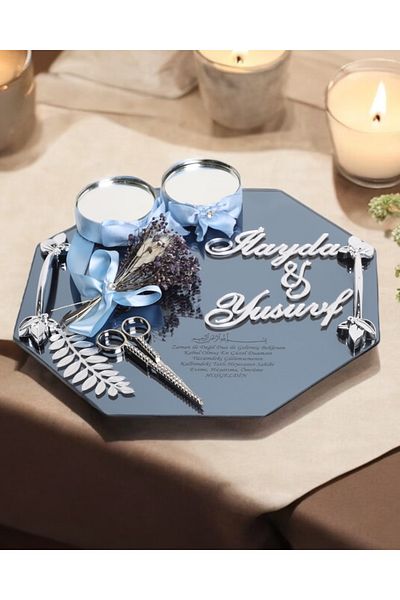 CyzHome Affinity Silver Promise Engagement Tray