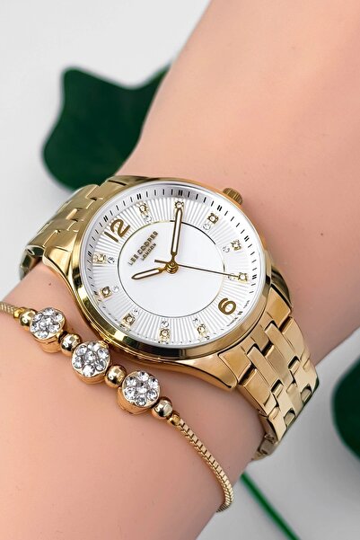 Lee Cooper Lc07832.120 Gold Women's Watch - Steel Band and Case, 3Atm Waterproof
