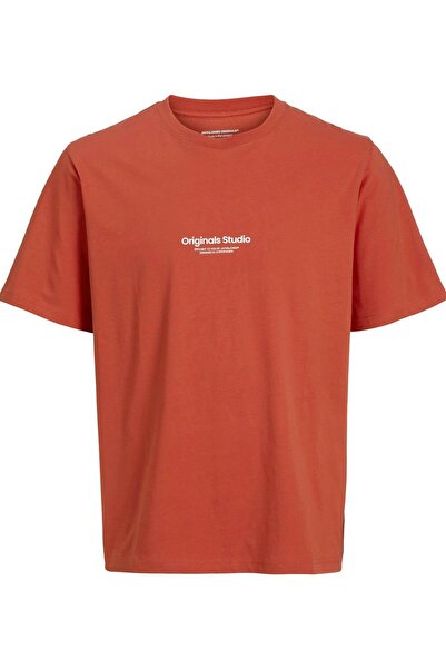 Jack & Jones Tricou portocaliu JORVESTERBRO SS Crew Neck Noos