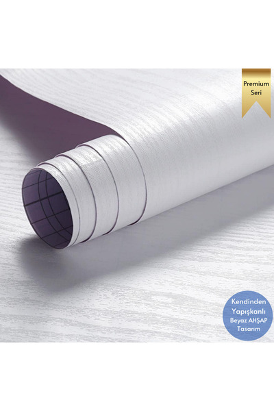 TechnoSmart 60cm×500cm Kendinden Yapışkanlı Ahşap Görünümlü Kaplama Kağıdı Mutfak Dolap Masa Duvar