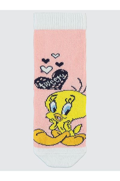 TWEETY طقم جوارب أصفر مكون من قطعتين للفتيات من عمر 2 إلى 12 عامًا