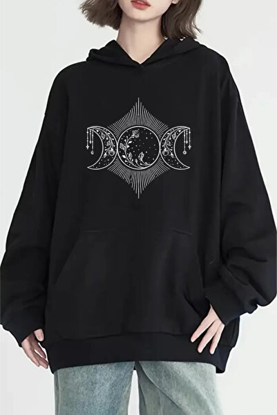 Wish BF Hanorac cu glugă pentru femei cu imprimeu lunar elegant XXS-7XL Opțiu...