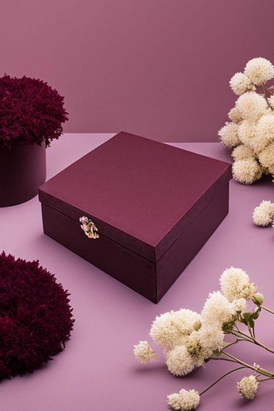 Kravatkolik Burgundy Men's Gift Box - Tie Cufflink Breastpin Kmk59