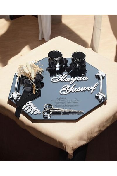 CyzHome Affinity Silver Promise Engagement Tray