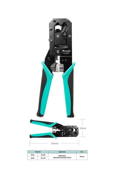 Proskit CP-376CN 6p 8p / Rj11 Rj12 Rj45 Plug Konnektör Kablo Sıkma Pensesi