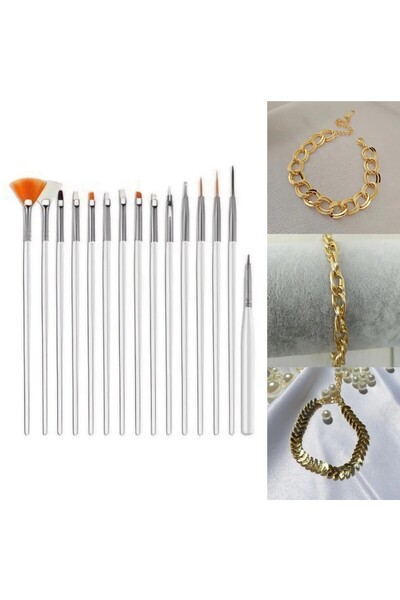 Meyras Touch 15 Li Sanat, Makyaj Manikür  Akrilik Boya Guaj Boyama Fırça Seti...