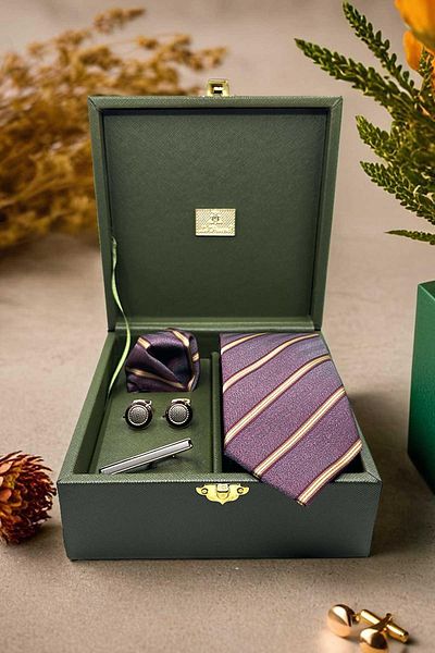 Kravatkolik Men's Green Gift Box - Tie Sleeve and Needle Detailed Kmk64