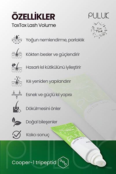 PULUK TOXTOX LASH VOLUME Kaş ve Kirpik bakımı - Kaş ve Kirpik laminasyonu 10ml