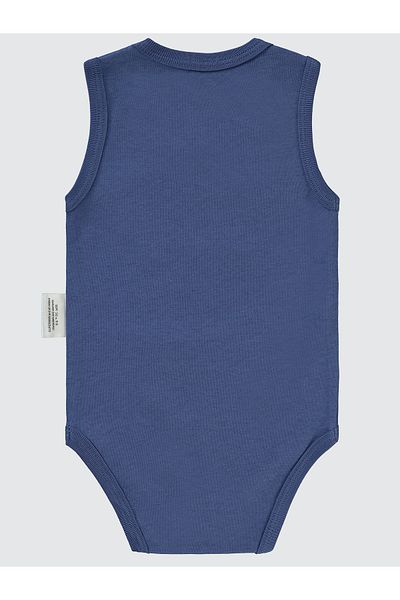 Superman 1-18 Months Indigo Baby Boy Snap Badi