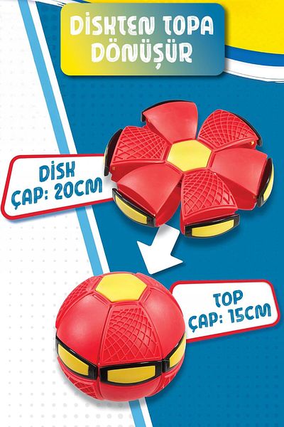 ALASTOR Red Flat Ball Disc - Ball and Frisbee Tip, Beach and Garden Leisure Ball