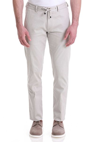 Hatemoğlu Βαμβακερό Jogger Παντελόνι Dynamic Fit - Πέτρινο χρώμα με πλαϊνές τσέπες