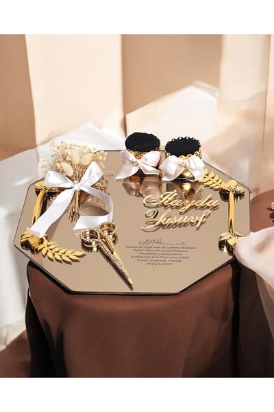 CyzHome Affinity Gold Promise Engagement Ring Tray