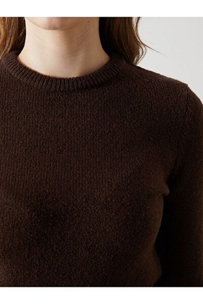LC Waikiki Brown Crew Neck Women's Knitwear Sweater
