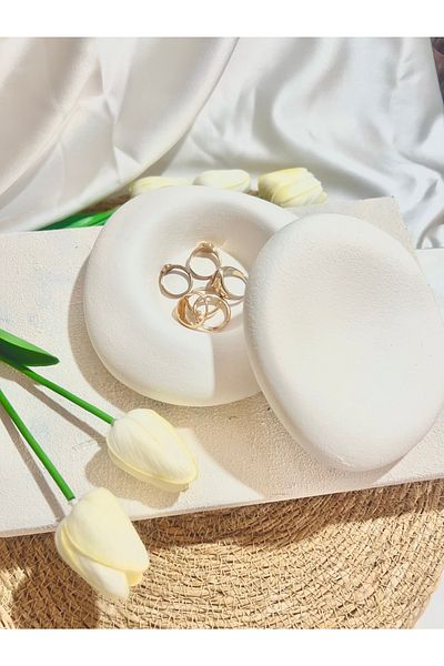 Home Pinterest Style Decorative Jewelry Box with Textured Lid