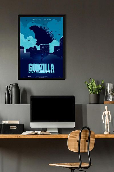 Saturn Pictură înrămată Godzilla - Pictură poster film