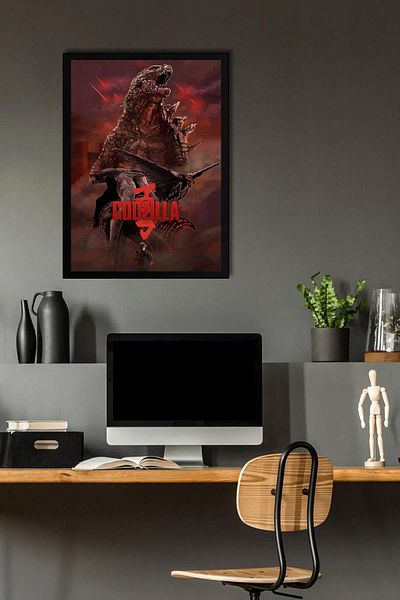 Saturn Pictură înrămată Godzilla - Pictură poster film