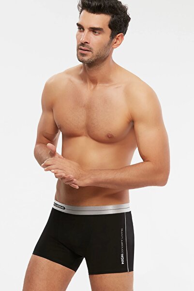 Kom Erkek Conan Pamuklu Modal Likralı Boxer - Siyah