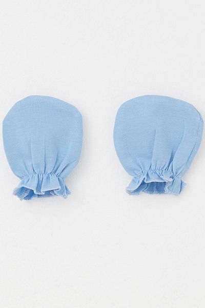 Breeze Blue Newborn Baby Gloves - Basic Standard