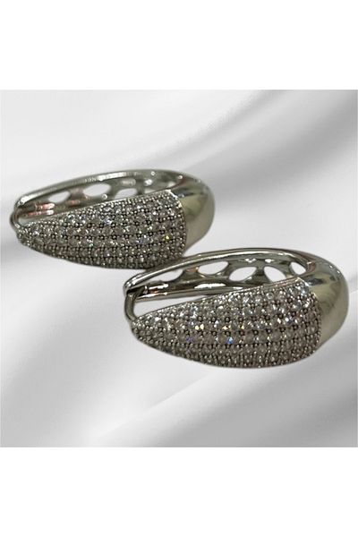 Store Steel stone earrings