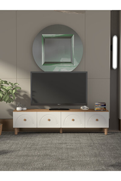 Platinreyon Bohem Tarz 180 Cm 4 Kapaklı Mdf Kapak Tv Ünitesi