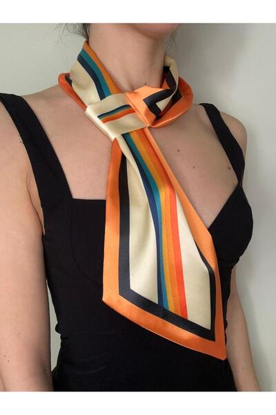 ElevaGlam Colorful Stripe Patterned Tie Scarf