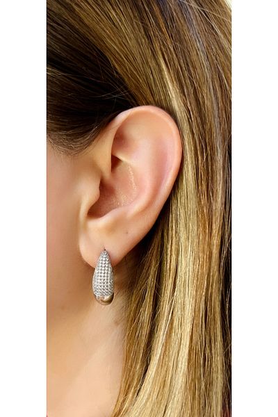Store Steel stone earrings