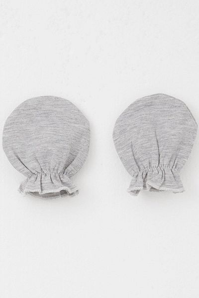 Breeze Newborn Baby Gloves Basic Standard, Gray