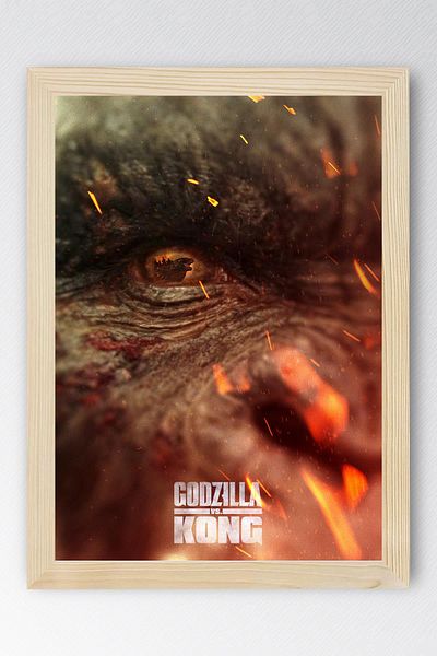 Saturn Godzilla Vs Kong Framed Painting - Movie Poster Painting