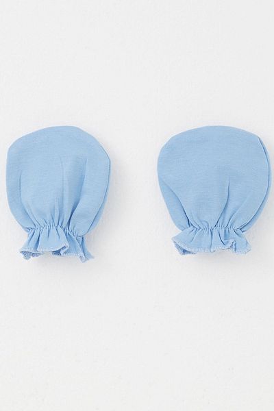 Breeze Blue Newborn Baby Gloves - Basic Standard