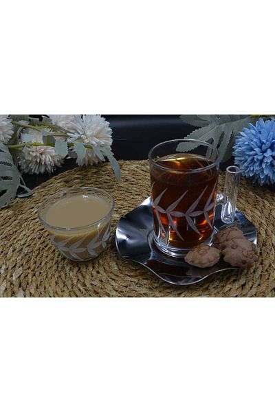 CAN 18 Piece Glass Tea Fin Set and Mira Presentation Tray