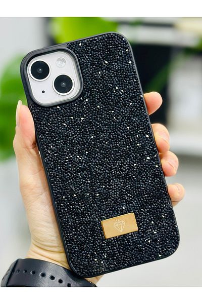 Go Aksesuar حافظة سيليكون متوهجة وماسية لامعة متوافقة مع هاتف Iphone 13 - 14 و15