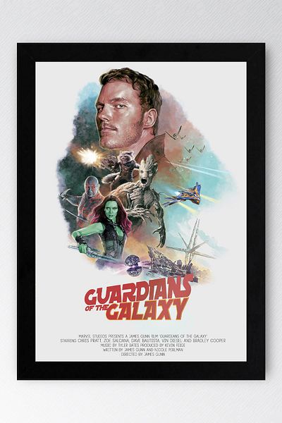 Saturn Pictură înrămată Gardienii Galaxiei - Pictură poster de film Gardienii Galaxiei