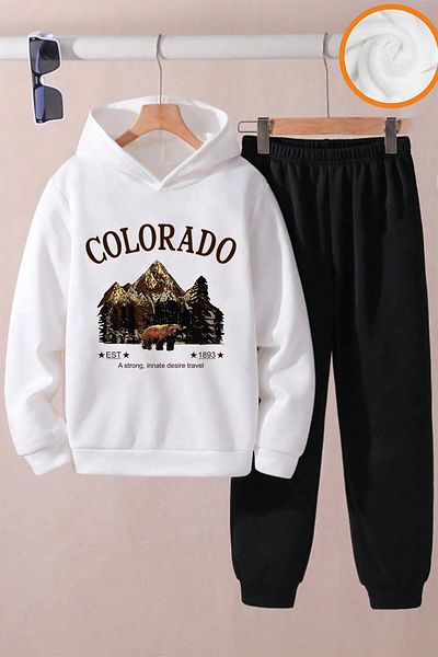uyguntarz Colorado εμπριμέ παιδικό άνετο σετ φόρμας