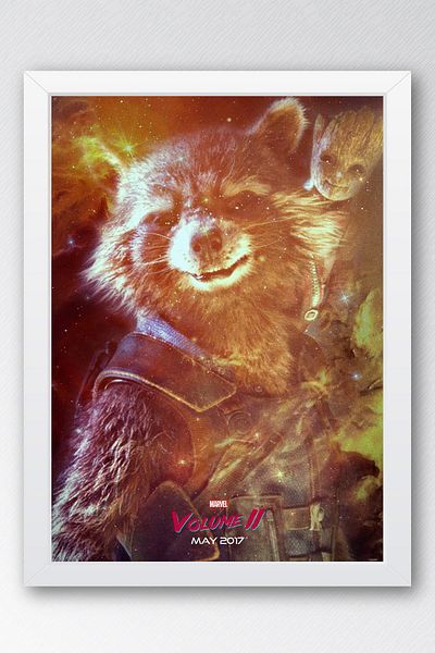 Saturn Πίνακας με κορνίζα Guardians of the Galaxy Rocket Raccoon - Πίνακας αφίσας ταινίας Guardians of the Galaxy