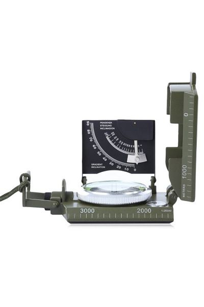 SKY TOPTAN Prismatic Water Resistant Luminous with Compass with Case for Military Army Camping Hiking Travel for Geology P