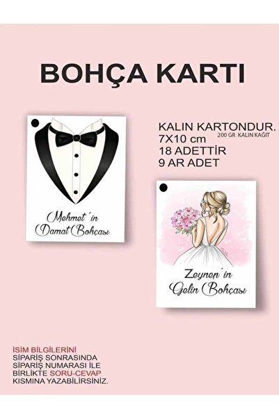 izmirdenet Gelin Damat Bohçası Kartları, Gelin Çeyiz Bohça Kartı, Bohça Kartı...