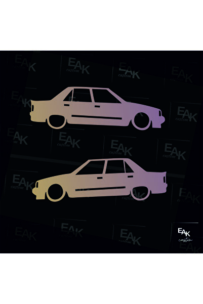 eakcustom RENAULT R9 BRODWAY  oto sticker (18cm x 6cm)(2 adet)