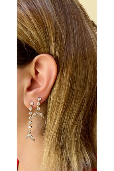 Store Steel zirconia stone earrings